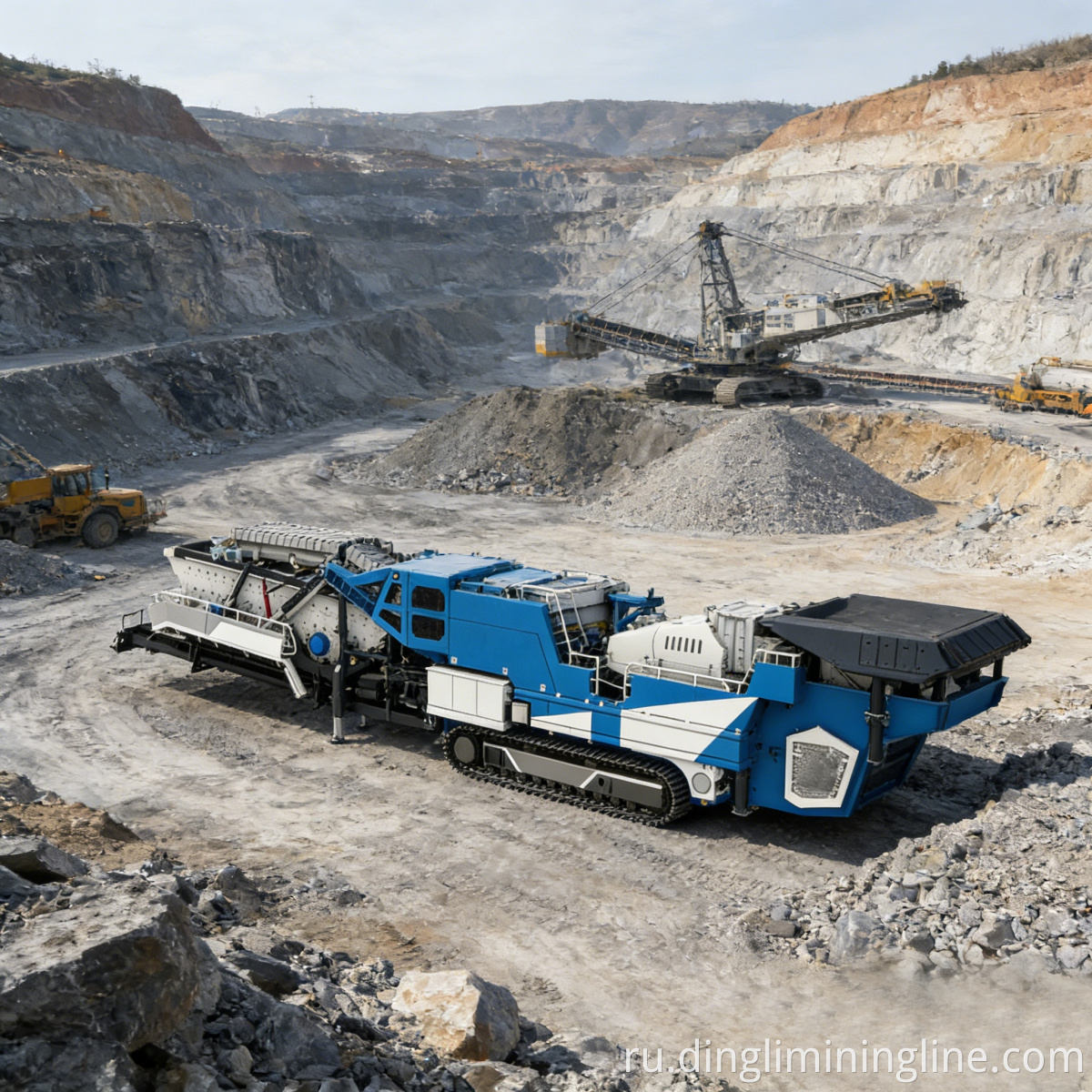 Crawler Mounted Jaw Cone Screen Plant